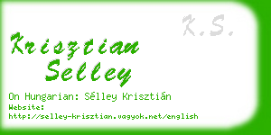 krisztian selley business card