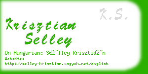 krisztian selley business card